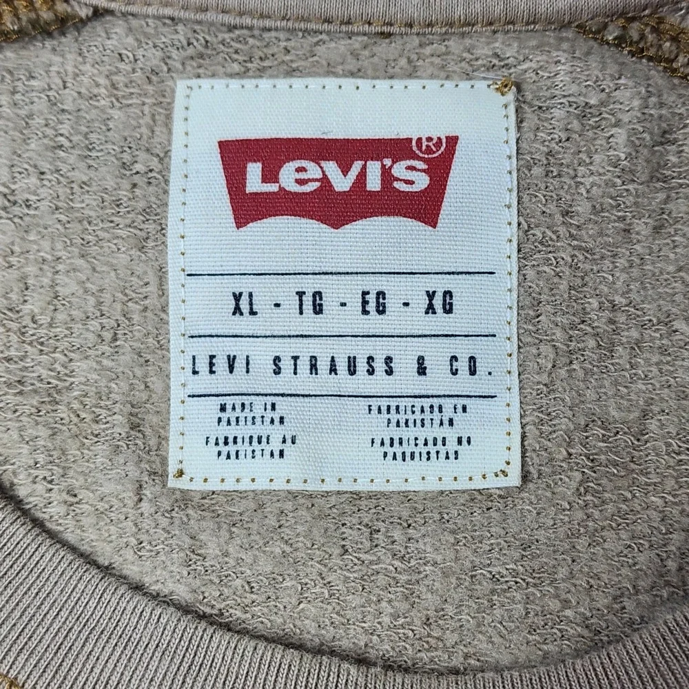 Levis Mens Camo Crewneck Sweatshirt XL 2013 Granola Earthy Streetwear Sporty y2k